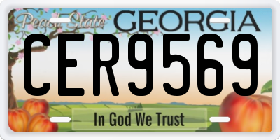 GA license plate CER9569