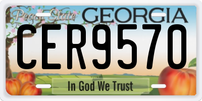 GA license plate CER9570