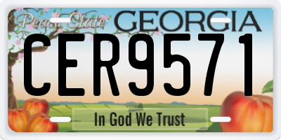 GA license plate CER9571