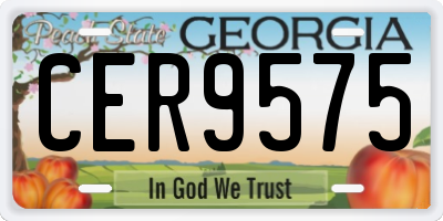GA license plate CER9575