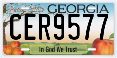 GA license plate CER9577