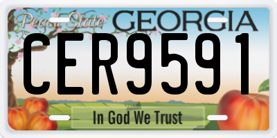 GA license plate CER9591