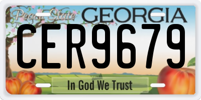GA license plate CER9679