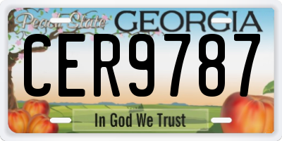 GA license plate CER9787
