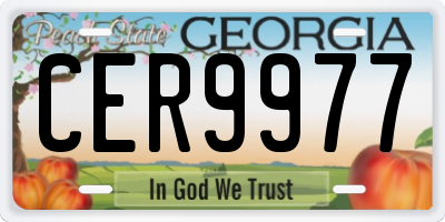 GA license plate CER9977