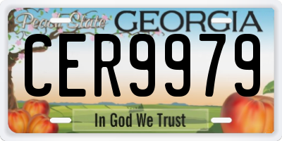 GA license plate CER9979