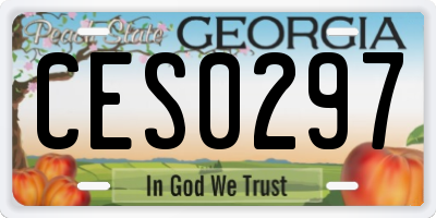 GA license plate CES0297