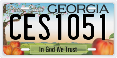 GA license plate CES1051