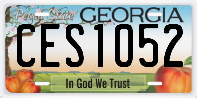 GA license plate CES1052