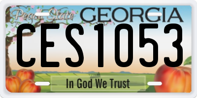 GA license plate CES1053