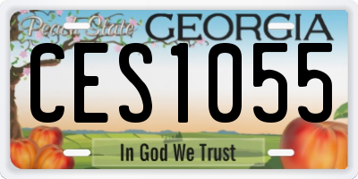GA license plate CES1055