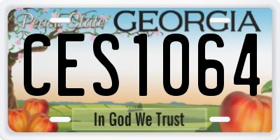 GA license plate CES1064