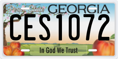 GA license plate CES1072