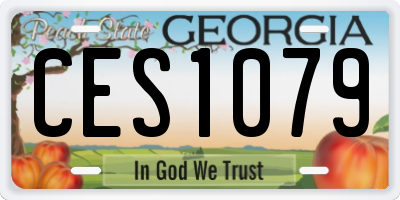 GA license plate CES1079
