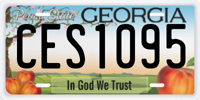 GA license plate CES1095