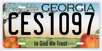 GA license plate CES1097