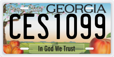 GA license plate CES1099