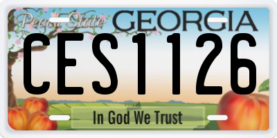 GA license plate CES1126