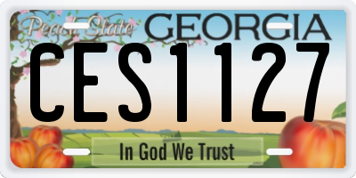 GA license plate CES1127