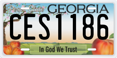 GA license plate CES1186