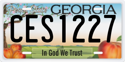 GA license plate CES1227