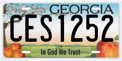 GA license plate CES1252