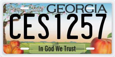 GA license plate CES1257