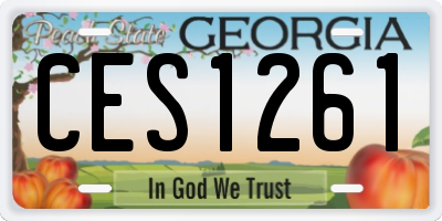GA license plate CES1261