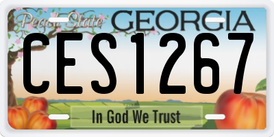 GA license plate CES1267