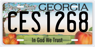 GA license plate CES1268