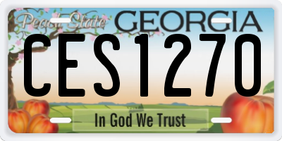 GA license plate CES1270