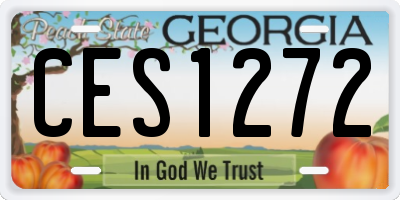 GA license plate CES1272