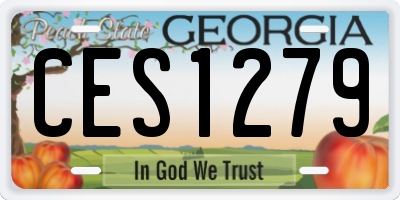 GA license plate CES1279