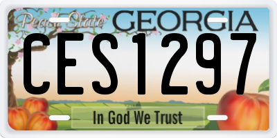 GA license plate CES1297