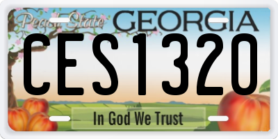 GA license plate CES1320