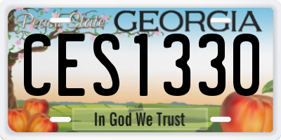 GA license plate CES1330