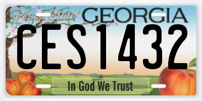 GA license plate CES1432
