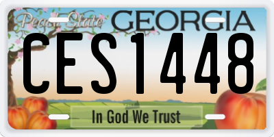 GA license plate CES1448