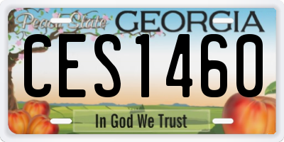 GA license plate CES1460