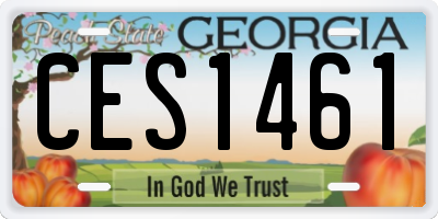 GA license plate CES1461