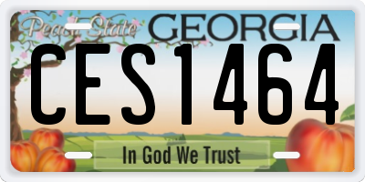 GA license plate CES1464