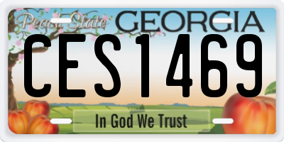 GA license plate CES1469