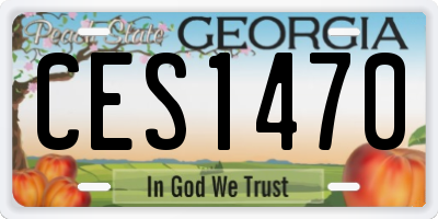GA license plate CES1470