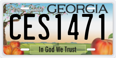 GA license plate CES1471