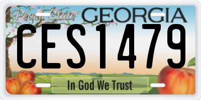 GA license plate CES1479