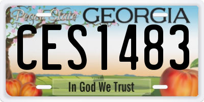 GA license plate CES1483