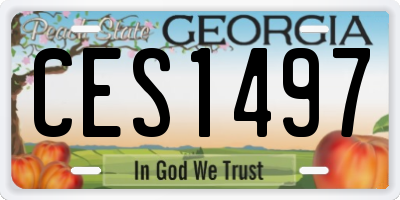 GA license plate CES1497