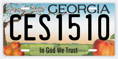 GA license plate CES1510