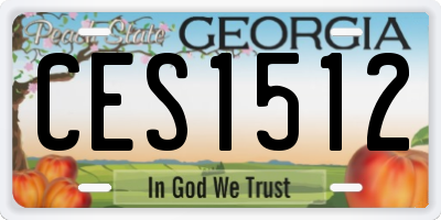 GA license plate CES1512