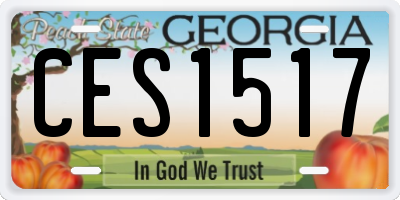 GA license plate CES1517